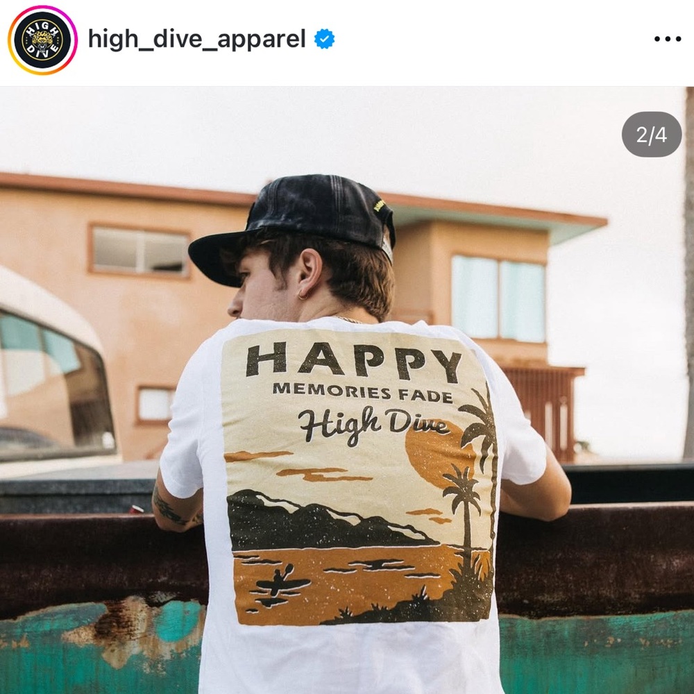 High Dive Apparel Happy Memories Fade graphic tee
